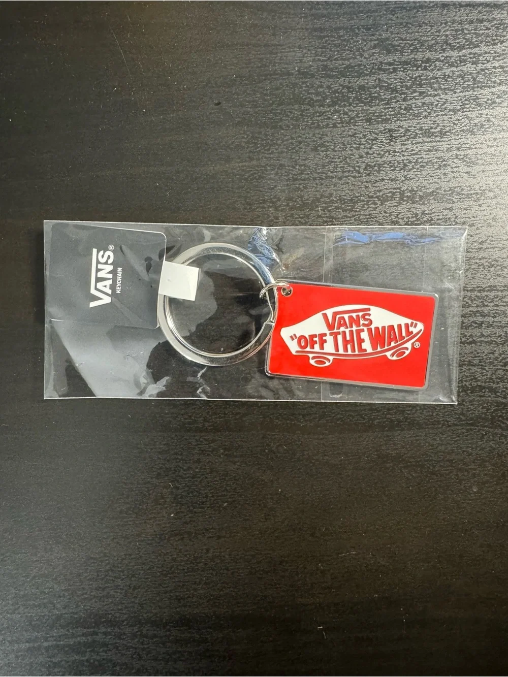 Vans Red 'Off The Wall' Logo Key Ring
